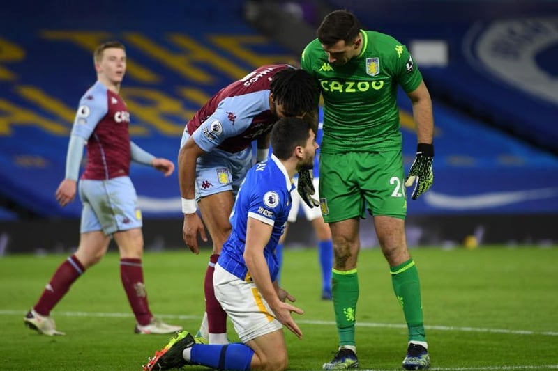 An uncharacteristically quiet night for Maupay. The Frenchman held the ball up well when linking with his teammates, but was ultimately nullified by Villa’s Ezri Konsa and Tyrone Mings.,