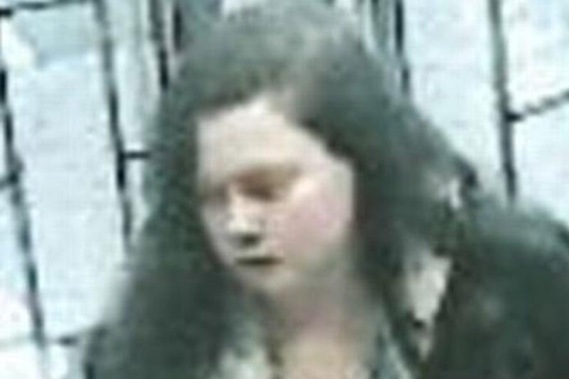 Close-up CCTV of Leah the day she vanished