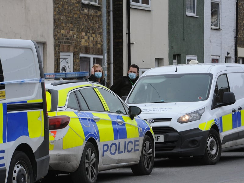 A police investigation is underway at an address in Fletton High Street after a man was injured.