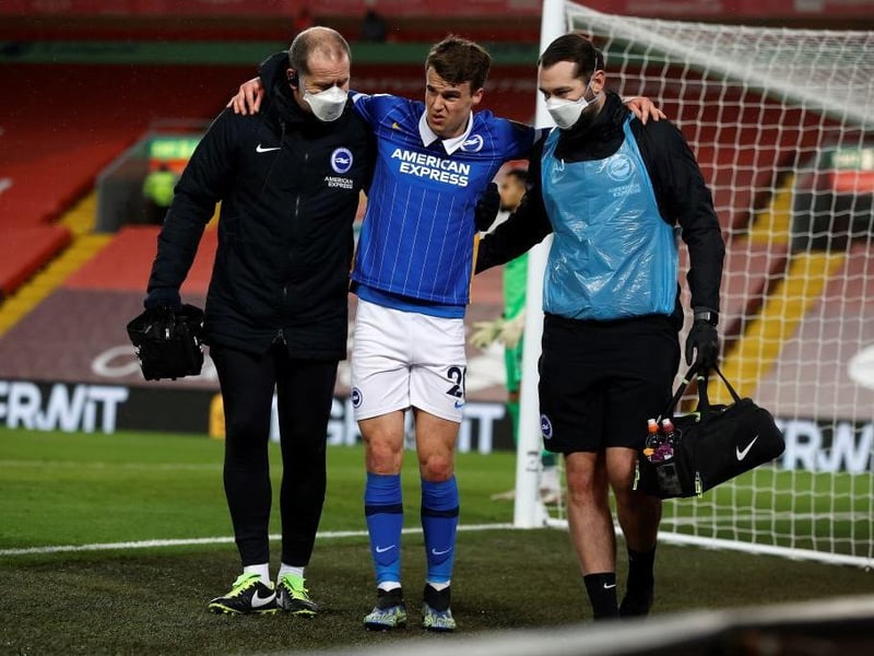 Suffered a knee injury at Liverpool and underwent surgery last week. Graham Potter said the operation went well and March now starts a 12 week recovery period