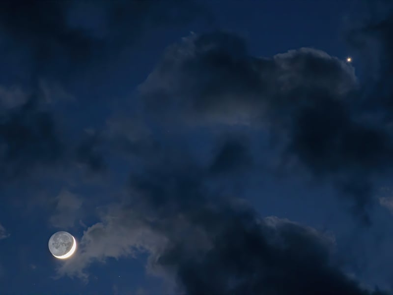 'Moon and Venus Skies' by Fiona Fillary came highly commended in the Magnificent Moon catergory