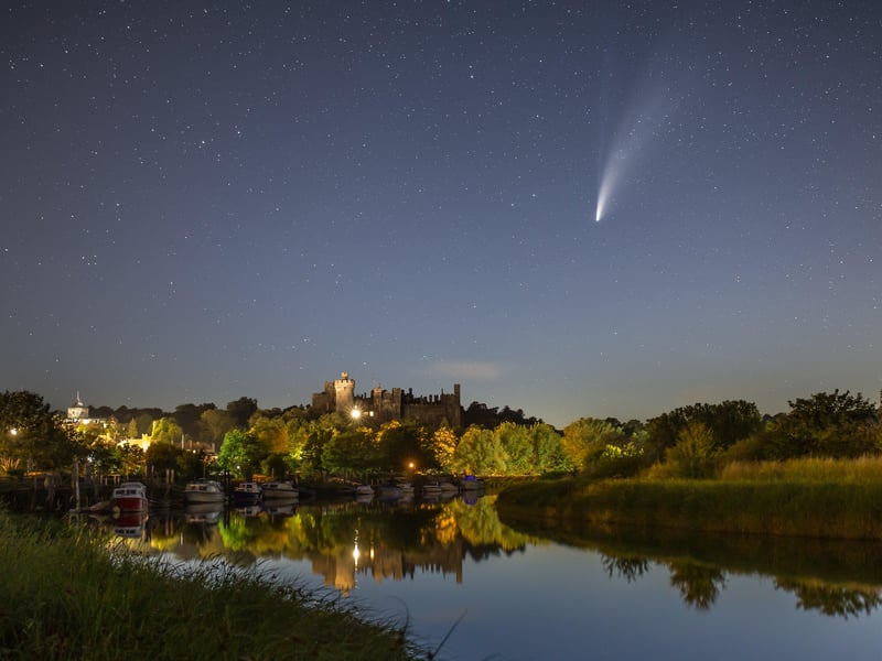 'Neowise Over Arundel' by Neil Jones took third place in the South Downs Dark Skyscapes Catergory