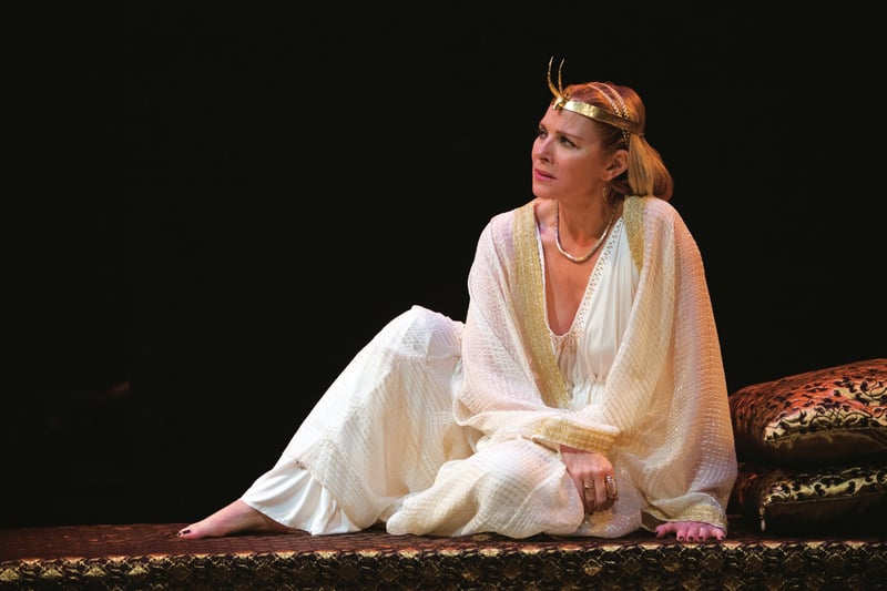 Sex And The City star Kim Cattrall as Cleopatra in Antony and Cleopatra (2012) at Chichester Festival Theatre, photo by Georgia Oetker
