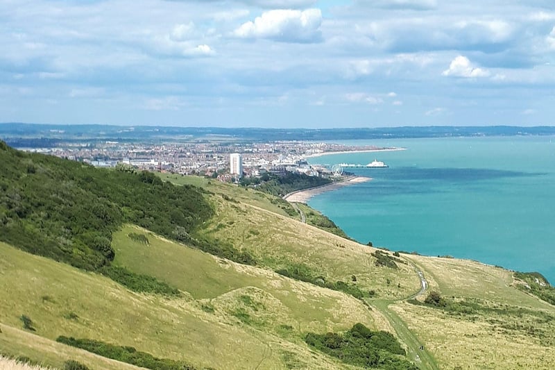 A view of Eastbourne from the Downs, taken by Jennifer George.
. SUS-210217-101801001