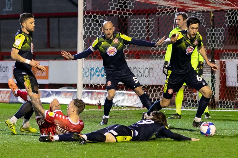Action from Crawley Town v Stevenage in League Two ... Pictures: UK SPORTS IMAGES LTD/Jamie Evans