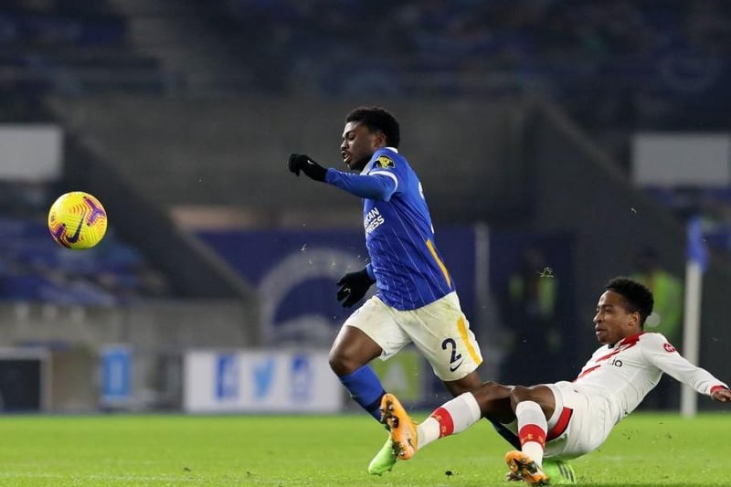 Was expected to return from his hamstring injury to face Palace but the flying wing back was ruled out. “No he (Lamptey) wont be available on Monday that will be too soon for him," said Potter. "But he is making good progress though, we are hoping that he will back with the group and the weekend and be back in training next week."