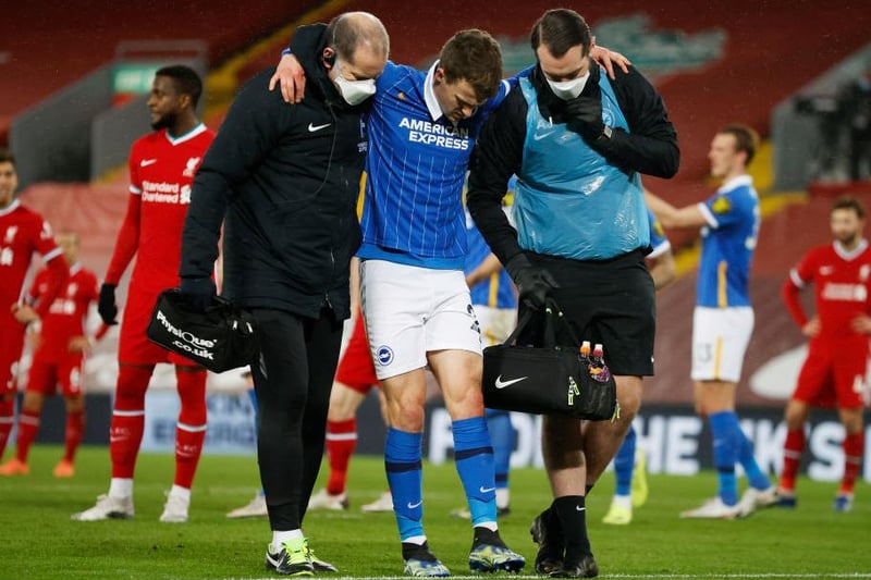 Suffered a knee injury at Liverpool and underwent surgery last week. Graham Potter said the operation went well and March now starts a 12 week recovery period