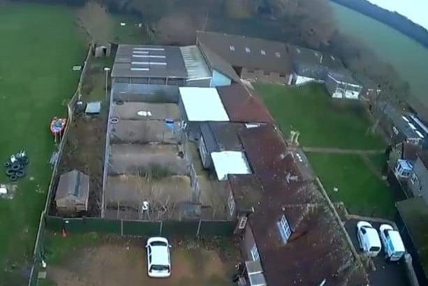 The animal rescue centre as it looked from above