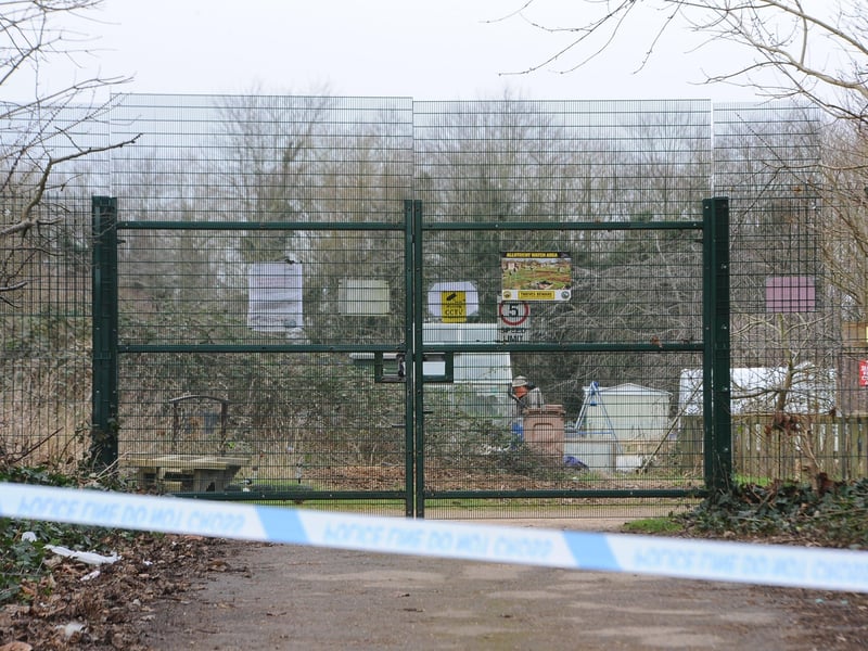 Police have also taped off allotments in Orton Goldhay.