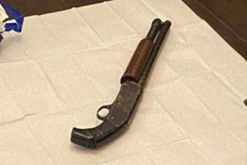 Police retrieved a sawn-off shot gun in the operation at Ellindon in Peterborough.
