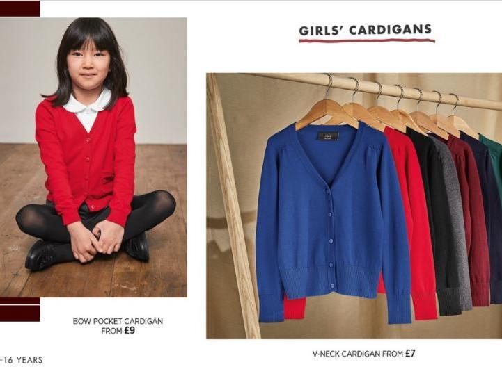 V-Neck Cardigan (3-16 years) (C) Riverside