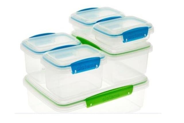 Six Piece Blue & Green Storage Containers 2L (C) Riverside