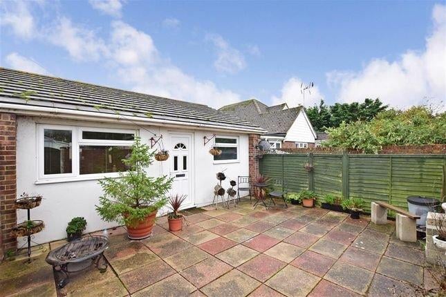 Semi-detached bungalow, lounge, kitchen, two bedrooms, one bathroom, conservatory, front and rear gardens, shared courtyard for river views, one parking space. Price: £199,950.
