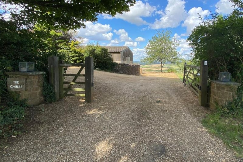 The entrance to The Gables home near Warmington, Banbury (photo from Rightmove)