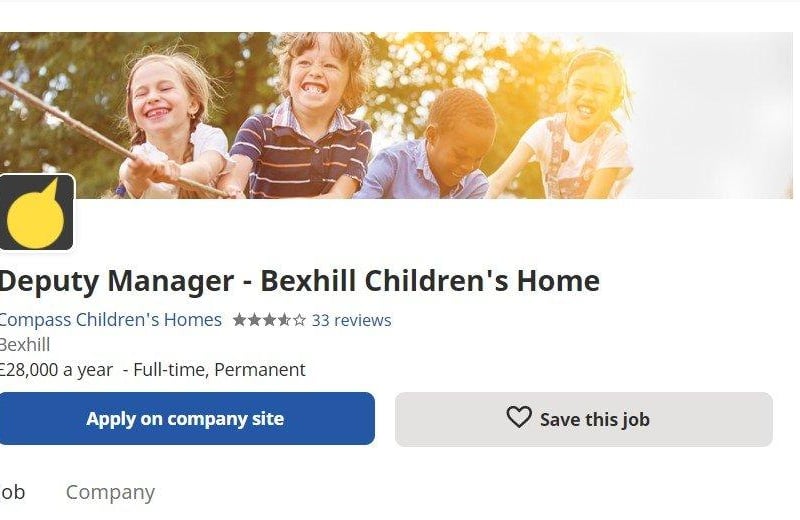 Based in Bexhill. Candidates must have their NVQ Level 3 Diploma in Children's and Young People Workforce. They must also have at least 2 years experiences within Residential Childcare and working alongside young people. Picture: Indeed