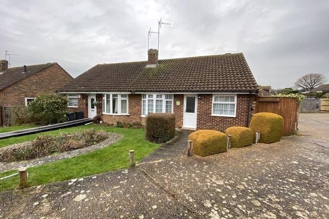 Semi detached bungalow, located in a quiet cul-de-sac, lounge, kitchen, two bedrooms, double glazing throughout, one shower room, paved rear garden, single garage. Pirce: £250,000.