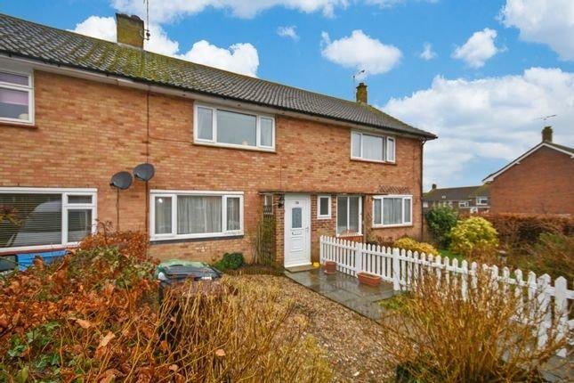 Terraced house, entrance porch, living room, dining room, kitchen, family bathroom, two double bedrooms, one shower room, double glazing throughout, enclosed front garden, decked rear garden. Price: £245,000.