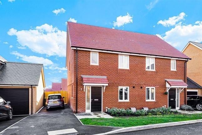 Semi-detached house, shared ownership, kitchen/dining room, cloakroom, reception room, one family bathroom, three bedrooms, one en-suite shower room, double glazing throughout, southerly rear garden, driveway. Price: £137,500.