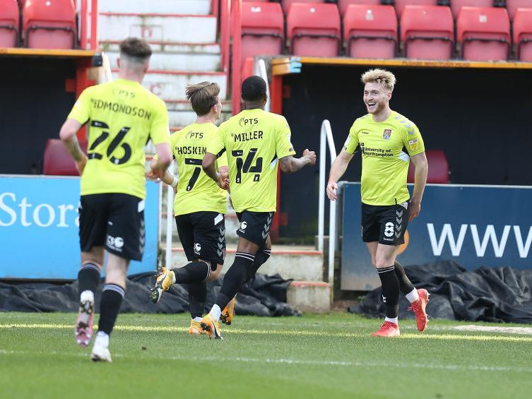 Cobblers took the lead at Swindon through Ryan Watson's first-half strike but went down to another defeat. Pictures: Pete Norton.