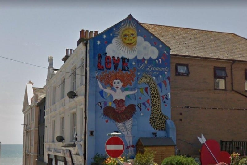 Previously on this site was street art featuring Prince Charles in Norman Street, Hastings. Picture: Google Street View