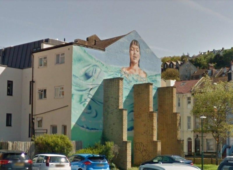 Smudge art work which overlooks Morrison's car park in Hastings. Picture: Google Street View