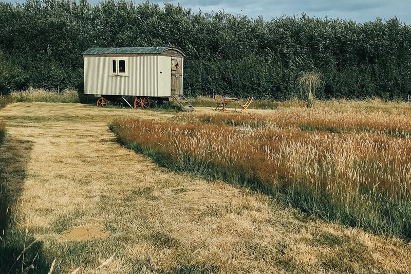Family friendly, 20 pitch campsite, toilet/shower blocks, electric hook-up, shepherd huts to rent, located close to Wittering Beach.