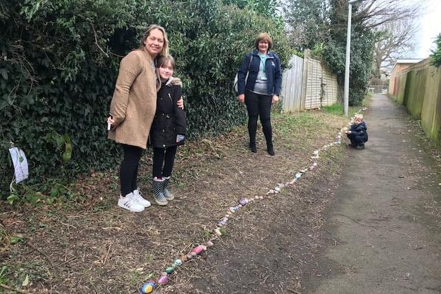 Karen, from Leverstock Green, and her children nine-year-old Lily, and four-year-old Harry started the project