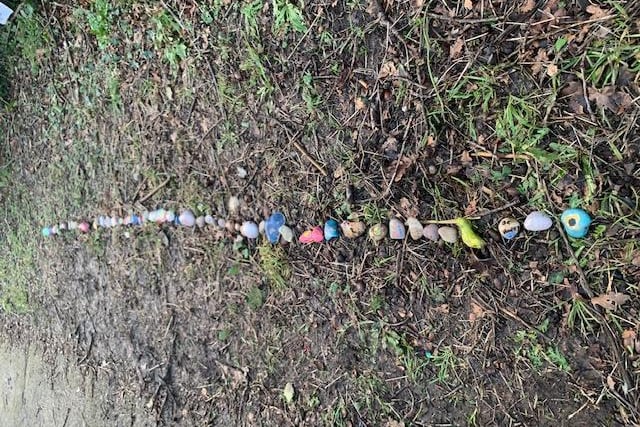 The snake currently has over 350 stones and is snaking along the walkway between Grasmere Close and Crossfell Road