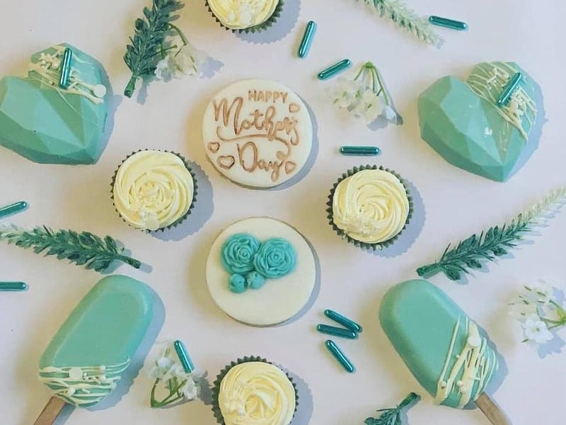 'Cake My Day' have put together this stunning Mother's Day cake box, which contains chocolate brownie hearts, lemon and white chocolate cakesicles, vanilla iced sugar cookies and mini strawberry cupcakes - all for £20. They come in a box decorated with a ribbon and ready to gift. For more information, visit their Facebook page.