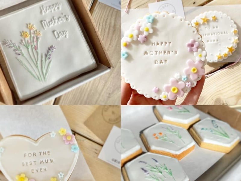 'Ginger and Stamp' are offering these intricately decorated biscuits. Most can be personalised with a special Mother's Day message. They are available in vanilla shortbread, gingerbread or chocolate flavours. Visit their Facebook page for the full range and prices.