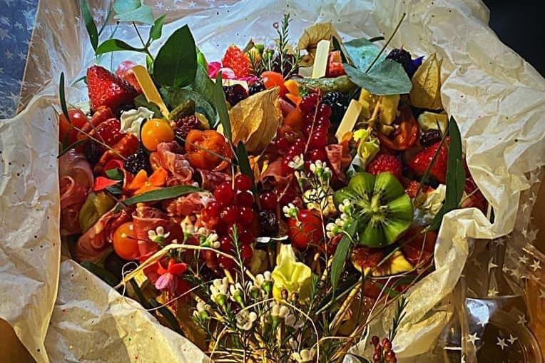 Cibo's 'Mother's Day Bouquet' is a magnificent grazing platter consisting of all sorts of savoury treats and comes with crackers, focaccia bread, chutney, carrot cake and pecan brownies - all for £50. Perfect for those who want to present their mums with a stunning and edible bouquet!