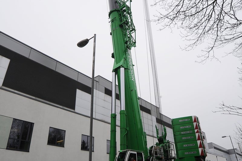 Peterborough City Hospital A & E improvements work about to start with the lifting of 6 pods. EMN-210103-155411009