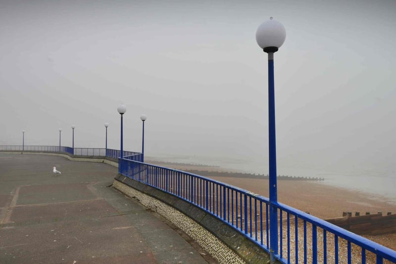 There's was no sign of the pier from the bandstand this morning.
