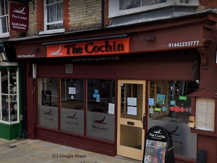 The Cochin Indian Restaurant, Hemel Hempstead, was a popular choice with our readers (C) Google Maps