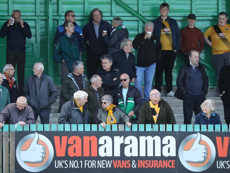 Mixing with Blyth Spartans fans. Photo: Eric Brown