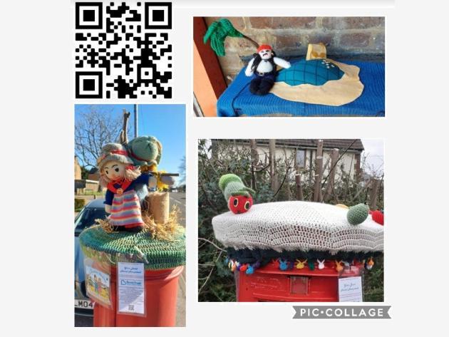 Hemel Hempstead Yarn Bomb are raising money for BookTrust