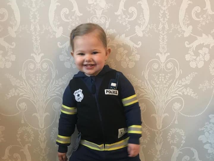 Lily, aged 2, is probably Northampton's biggest Peppa Pig fan and has dressed up today as PC Lily.