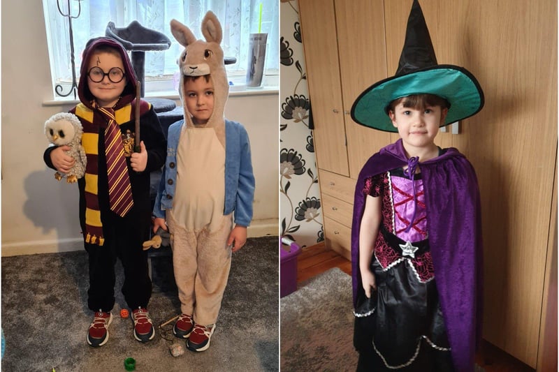 Angela Chandler and Louise Citroni shared these photos of Harry Potter, Peter Rabbit and Room on the Broom