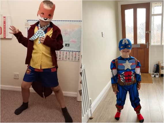 Adam and Archie, among hundreds of other children across the country, have become their favourite fictional characters today.