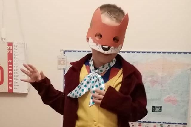 Adam has been busy at work handmaking his Fantastic Mr Fox costume, inspired by author Roald Dahl, so he could be transformed for World Book Day.