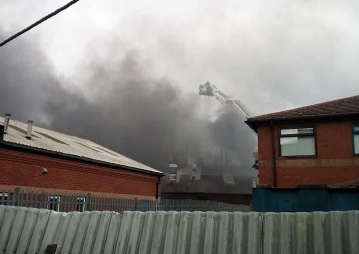 The blaze in Heckington Business Park. Photo: Andrew Bradley EMN-210403-140501001