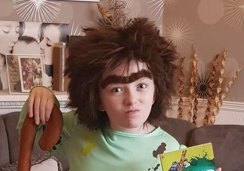Ronnie, aged ten, as Mrs Twit SUS-210503-092347001
