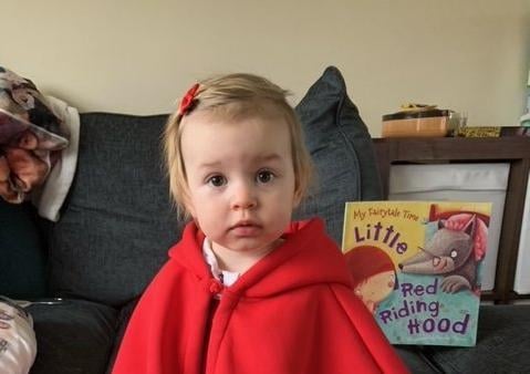 Matilda, 17 months old, from Bexhill, as Red Riding Hood SUS-210503-103232001