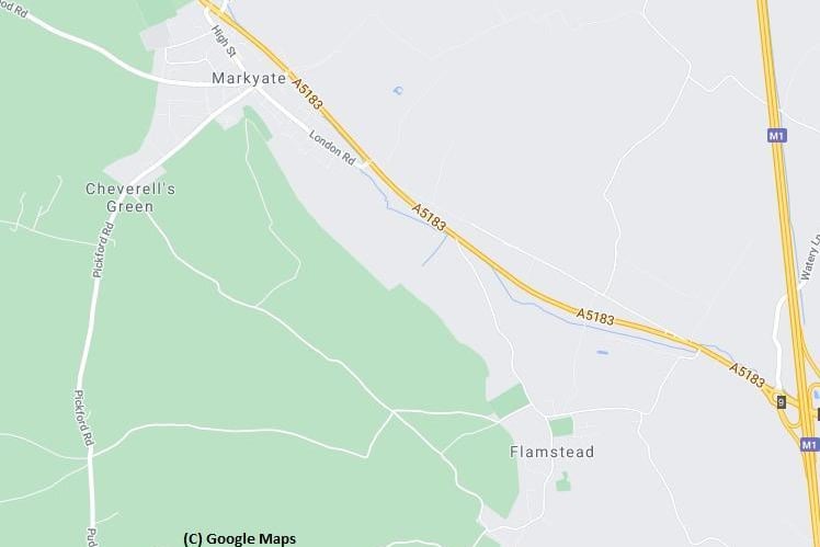1,650 people have been vaccinated in Markyate, Flamstead and Gaddesden. This represents 36% of people aged 16 and over in the area. (C) Google Maps