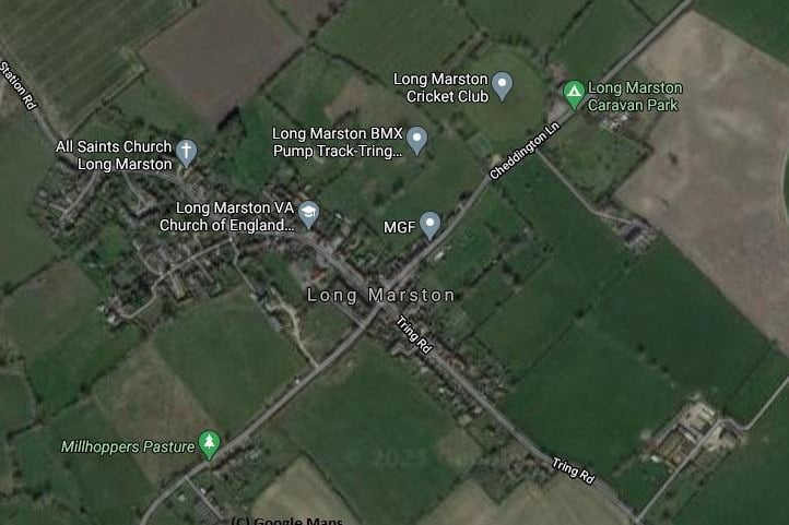 1,822 people have been vaccinated in Tring West and Long Marston. This represents 38% of people aged 16 and over in the area. (C) Google Maps