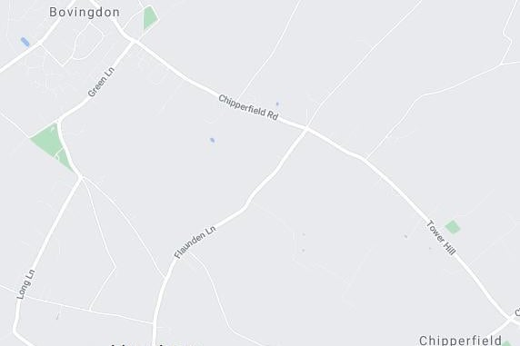 3,201 people have been vaccinated in Bovingdon and Chipperfield. This represents 41% of people aged 16 and over in the area. (C) Google Maps