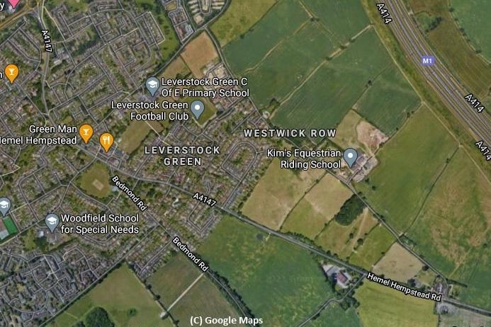 2,455 people have been vaccinated in Leverstock Green. This represents 41% of people aged 16 and over in the area. (C) Google Maps
