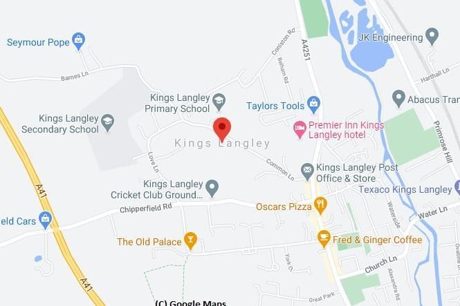 1,832 people have been vaccinated in Kings Langley. This represents 43% of people aged 16 and over in the area. (C) Google Maps