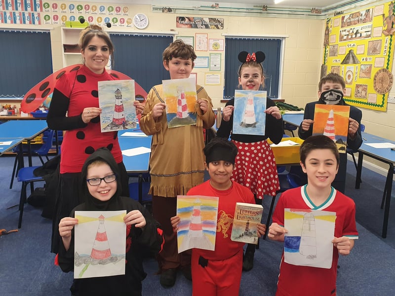 Year 6 children at William Alvey School doing World Book Day activities. EMN-210603-170447001
