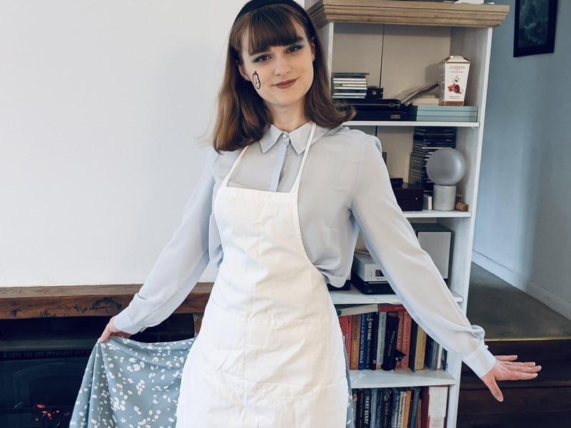 Miss Harrison as Alice from Wonderland for World Book Day at Sir William Robertson Academy. EMN-210603-172058001